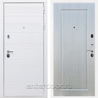 Входная металлическая дверь Армада 14 ФЛ-119 (Белый матовый / Лиственница беж)