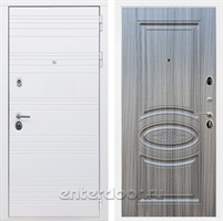 Входная дверь Армада Италия ФЛ-181 (Белый матовый / Сандал серый)