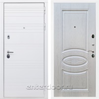 Входная дверь Армада Италия ФЛ-181 (Белый матовый / Лиственница беж)