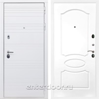 Входная дверь Армада Италия ФЛ-128 (Белый матовый / Белый ясень)