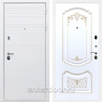 Входная дверь Армада Италия ФЛ-317 (Белый матовый / Белый патина Золото)