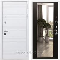 Входная дверь Армада Италия с зеркалом 2XL (Белый матовый / Венге)