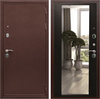 Входная дверь Престиж с зеркалом 2XL (Медный антик / Венге) 22592