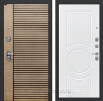 Входная металлическая дверь Лабиринт Ритм 23 (Астана табак горизонт / Белый софт)