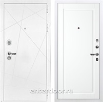 Входная металлическая дверь Лекс Соната №120 (Белая шагрень / Эмаль Белая)