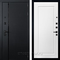 Входная металлическая дверь Лекс Гранд Рояль №118 (Черный кварц / Белая шагрень)