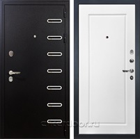 Входная металлическая дверь Лекс Витязь №118 (Чёрный шелк / Белая шагрень)