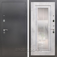 Входная дверь Армада Престиж с зеркалом ФЛЗ-120 (Антик серебро / Бетон светлый)