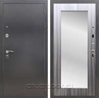 Входная дверь Армада Престиж с зеркалом Пастораль (Антик серебро / Сандал серый)