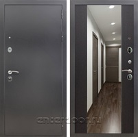 Входная металлическая дверь Армада 5А с зеркалом СБ-16 (Антик серебро / Венге)