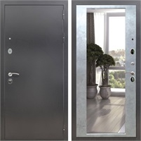 Входная дверь Престиж с зеркалом 2XL (Антик серебро / Бетон светлый) 22854