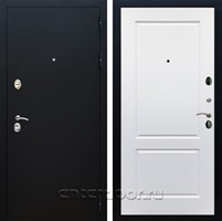 Входная дверь Армада Престиж ФЛ-117 (Черный Муар / Белый матовый)