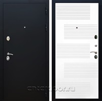 Входная дверь Армада Престиж ФЛ-185 (Черный Муар / Белый матовый)