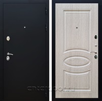 Входная дверь Армада Престиж ФЛ-181 (Черный Муар / Беленый дуб)