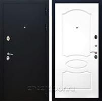 Входная дверь Армада Престиж ФЛ-128 (Черный Муар / Белый матовый)
