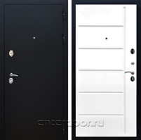 Входная дверь Армада Престиж ФЛ-102 (Черный Муар / Белый матовый)