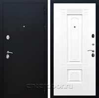 Входная дверь Армада Престиж ФЛ-2 (Черный Муар / Белый матовый)