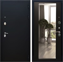 Входная дверь Престиж с зеркалом 2XL (Чёрный муар / Венге) 23002