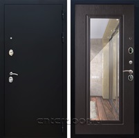 Входная дверь Армада Престиж с зеркалом ФЛЗ-120 (Чёрный муар / Венге)