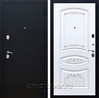 Входная дверь Армада Престиж ФЛ-316 (Черный Муар / Белый патина Серебро)