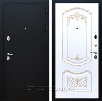 Входная дверь Армада Престиж ФЛ-317 (Черный Муар / Белый патина Золото)