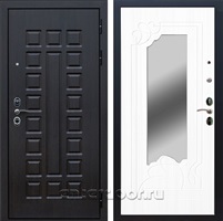 Входная металлическая дверь Сенатор 3К Зеркало ФЛЗ-147 с замком Cisa (Венге / Белый ясень)