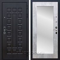 Входная металлическая дверь Сенатор 3К Зеркало Оптима с замком Cisa (Венге / Бетон светлый)