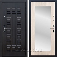 Входная металлическая дверь Сенатор 3К Зеркало Оптима с замком Cisa (Венге / Дуб белёный)
