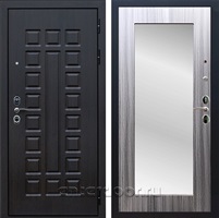 Входная металлическая дверь Сенатор 3К Зеркало Оптима с замком Cisa (Венге / Сандал серый)
