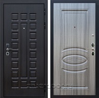 Входная металлическая дверь Сенатор 3К с замком Cisa ФЛ-181 (Венге / Сандал серый)