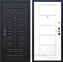 Входная металлическая дверь Сенатор 3К с замком Cisa ФЛ-39 (Венге / Белый матовый)