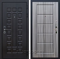 Входная металлическая дверь Сенатор 3К с замком Cisa ФЛ-39 (Венге / Сандал серый)