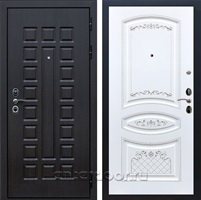 Входная металлическая дверь Сенатор 3К с замком Cisa ФЛ-316 (Венге / Белый патина Серебро)