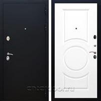 Входная дверь Армада Престиж ФЛ-016 (Черный Муар / Белый матовый)