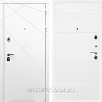 Входная дверь Армада Лофт ФЛ-14 (Белый матовый / Белый матовый)