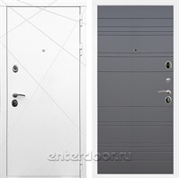Входная металлическая дверь Армада 13 ФЛ-14 (Белый матовый / Графит софт)