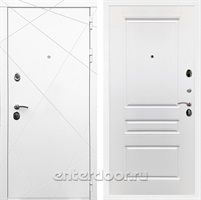 Входная дверь Армада Лофт ФЛ-243 (Белый матовый / Белый матовый)