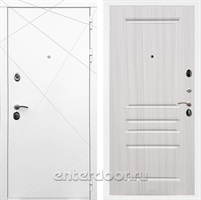 Входная металлическая дверь Армада 13 ФЛ-243 (Белый матовый / Сандал белый)