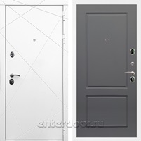 Входная дверь Армада Лофт ФЛ-117 (Белый матовый / Графит софт)