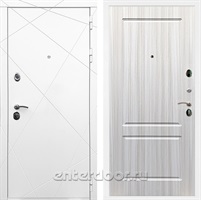 Входная дверь Армада Лофт ФЛ-117 (Белый матовый / Сандал белый)