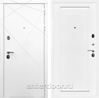 Входная металлическая дверь Армада 13 ФЛ-119 (Белый матовый / Белый матовый)