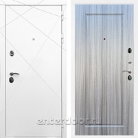 Входная дверь Армада Лофт ФЛ-119 (Белый матовый / Сандал серый)