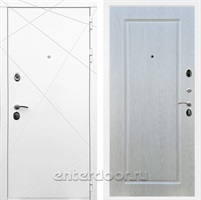 Входная дверь Армада Лофт ФЛ-119 (Белый матовый / Лиственница беж)