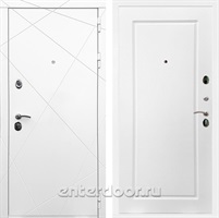 Входная дверь Армада Лофт ФЛ-119 (Белый матовый / Белый ясень)