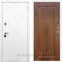 Входная металлическая дверь Армада 13 ФЛ-119 (Белый матовый / Орех темный)