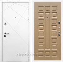 Входная дверь Армада Лофт ФЛ-183 (Белый матовый / Дуб светлый)