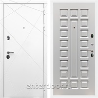 Входная дверь Армада Лофт ФЛ-183 (Белый матовый / Белый ясень)