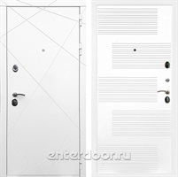 Входная дверь Армада Лофт ФЛ-185 (Белый матовый / Белый ясень)