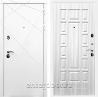 Входная дверь Армада Лофт ФЛ-244 (Белый матовый / Сандал белый)