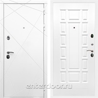 Входная дверь Армада Лофт ФЛ-244 (Белый матовый / Белый матовый)